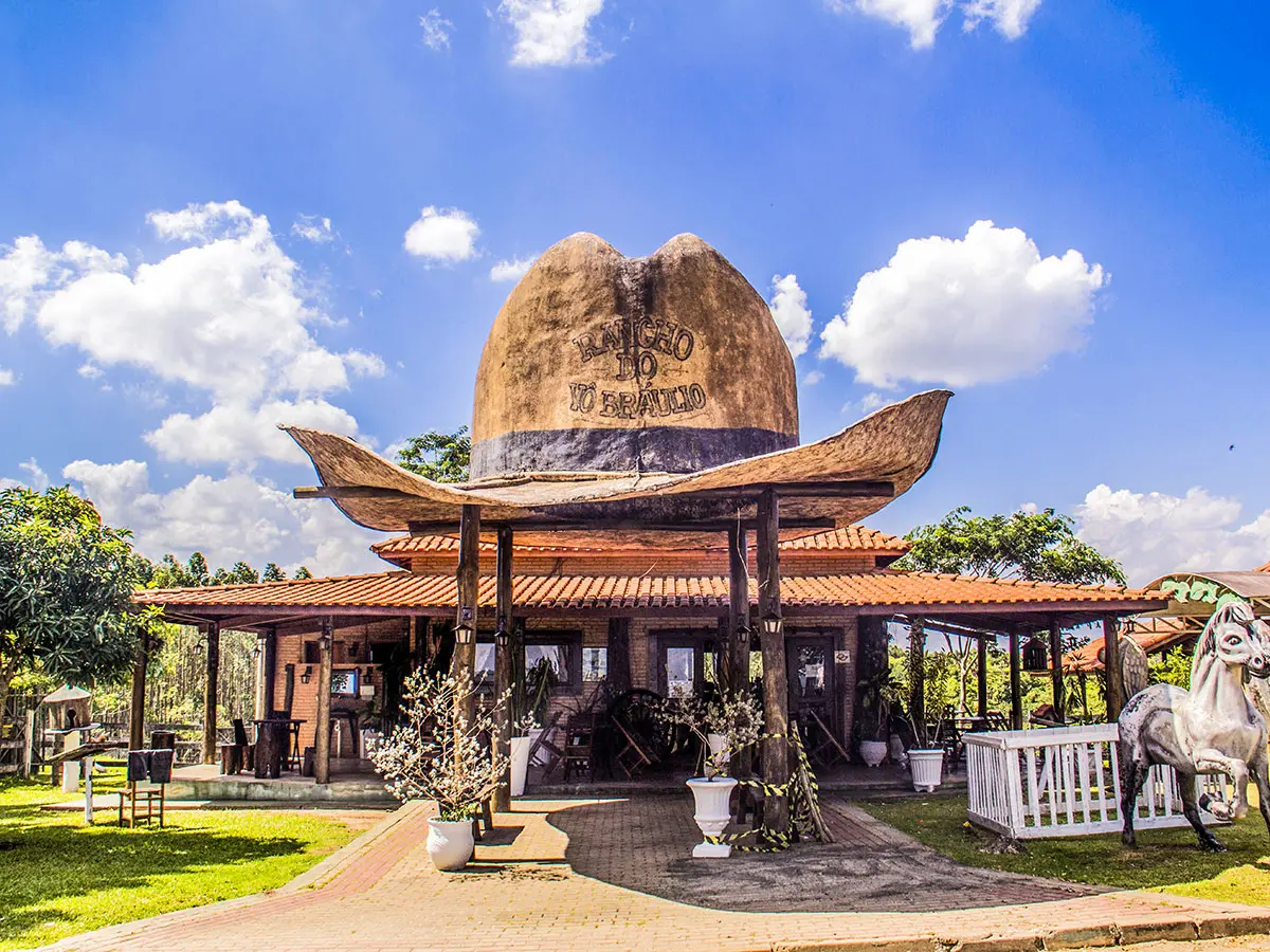 Entrada da Fazendinha Vô Bráulio no Thermas de São Pedro